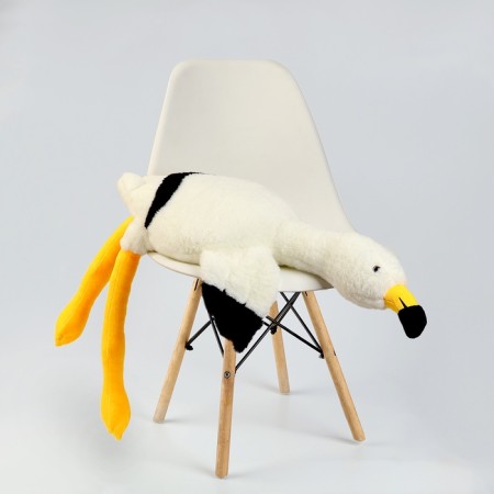 Soft toy "Flamingo", 90 cm, white color-4