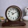 Berte desktop watches, silent, 30 x 26 cm, D-16.5 cm, brown body with gold