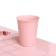 Children's table with a cup holder, pink color