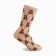 Women's socks, beige color/bears, size 23-25 ​​(37-40)