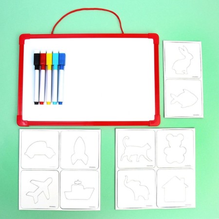 Magnetic marker board “I'm learning to draw. Stencils "-2