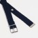 Children's belt, width 3 cm, metal buckle, dark blue color