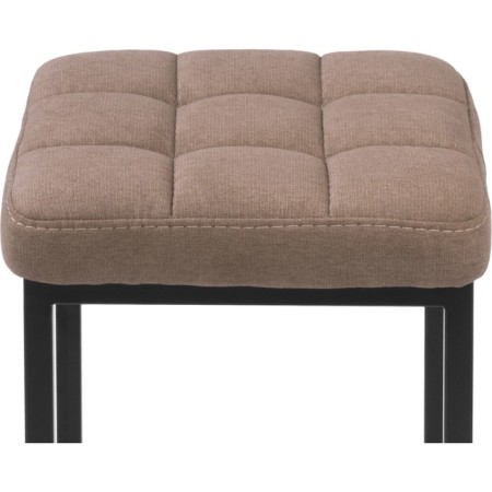 Stool Bar loft Metal/fabric, black/brown 35x35x65 cm-4