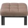 Stool Bar loft Metal/fabric, black/brown 35x35x65 cm