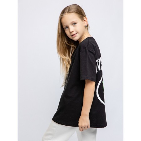 Children's T -shirt, height 116 cm, black color-4