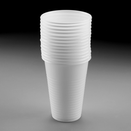 Set of glasses of disposable plastic white 200 ml 100 pieces-1