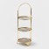 Take for dessert 3-tier shade "Marble", 10.5 × 29 cm, golden color of gold