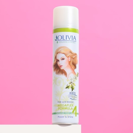 Hair varnish strong fixation of the Olivia series with green tea extract, 250 ml