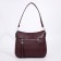 Cross-Bodi bag with zipper, burgundy color