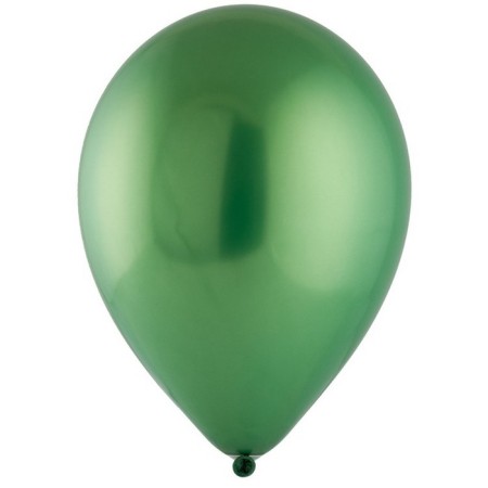 Latex ball 12 ", chrome, set 50 pcs., Emerald color