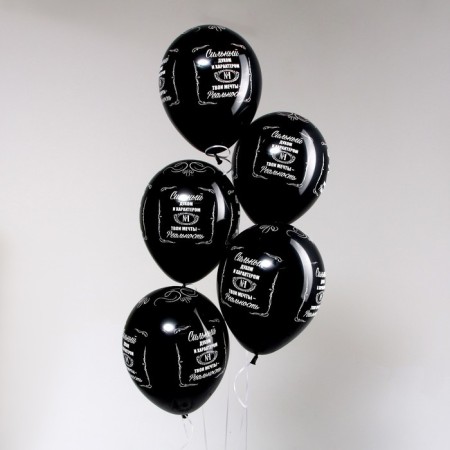 Latex ball 12 “Strong!”, Pastel, set 25 pcs., Black color-2