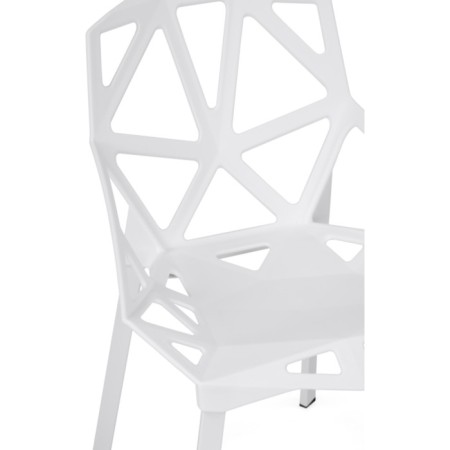 Plastic stools metal/plastic, white/white 55x56x80 cm-5