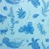 The bathroom curtain "Underwater World", 180 × 180 cm, blue color