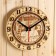The clock is carved