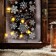 Stained stained glass for the New Year "Snowflakes", 33 x 55 cm.