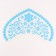 Thermalrotranster for kokoshnik "Snowflakes with curls", blue color with silver