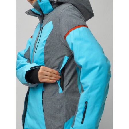 Ski suit female, size 42, blue color-2