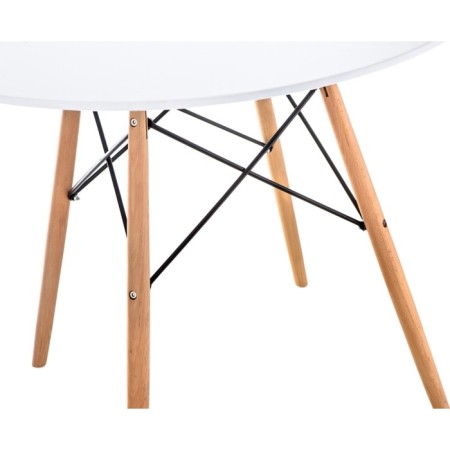 Wooden Table Table Buka/Metal, Natural 80x80x72 cm-5