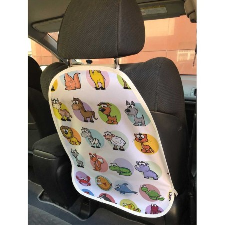Protective cape on the back of the car seat "Cute animals"