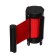 Cassette with exhaust ribbon-180cm red, height-13cm, width 6.6cm, tape width-80mm