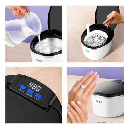 Ultrasound washing KitFort KT-6307, 50 W, 600 ml, cord 1.1 m-4