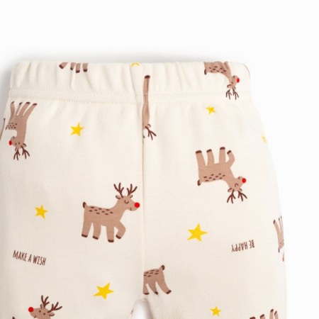 Set: jumper and pants crumb I "Merry XMAS", height 62-68 cm, beige color-4