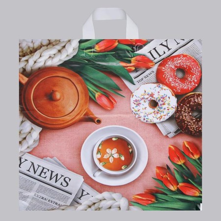 Puer package, polyethylene with a loop pen, 40 x 42 cm, 45 μm