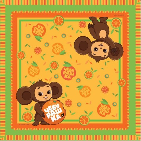 Three -layer paper “Cheburashka” wipes, 33 × 33 cm, 20 pcs-1