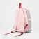 A backpack with a zipper, the color is pink