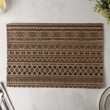 Serving napkin on the table "Old", 44.6 × 29.5 cm, black color-3