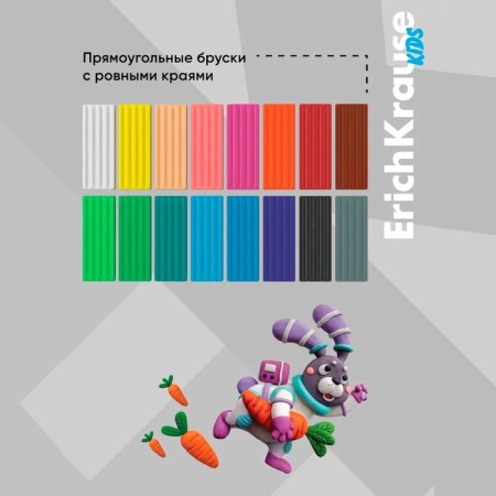 Plasticine 16 colors, 216 g, Erichkrause "Kids Space Animals", with a glass, in cardboard packaging-10