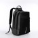 Male backpack on lightning, external pocket, code lock, suitcase mount, gray color.