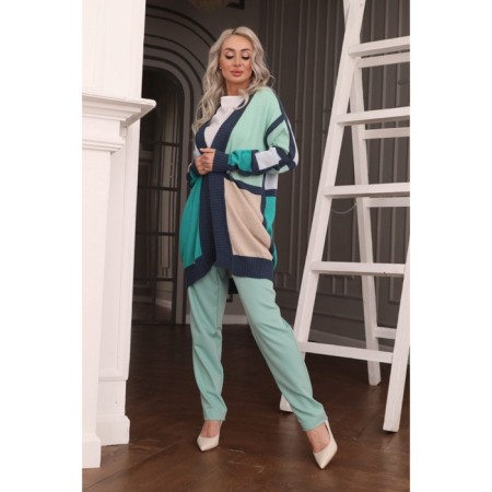 Cardigan female, size 50, mint color-1