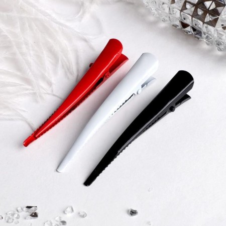 Hair clip "Duck" classic, 8 cm, mix-1