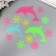 Stick phosphorus plastic "Snowflakes and dolphins" set of 12 pcs 17x12 cm