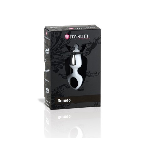 Anal plug Mystim Romeo, electrical stimulation, white color, 8.5 cm, d = 3.5 cm-2
