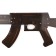 Wooden weapons, children's souvenir "red and black", machine gun, gun, cerambit, set 3 pcs