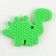 Silicone teething for dino teeth, green color