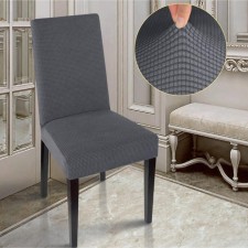 Case for chair Comfort Knitwort Jacquard, color anthracite, 100% polyester