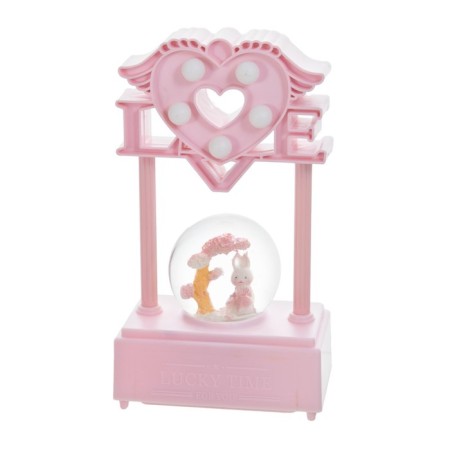 Night -bend musical "Snow Shar" 5XLED from batteries 3AAA pink 6.5x11x21cm Risalux-7