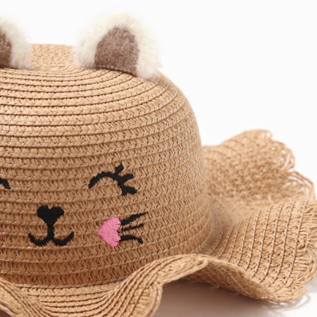 Hat for the girl Minaku, rn 50, color light brown-2