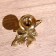 Climb "leaves" brass 9 cm