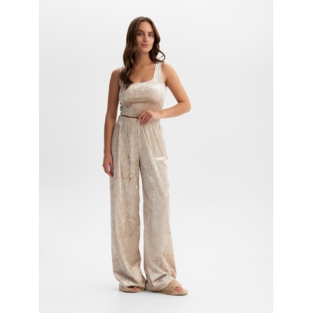 Home pants KAFTAN VELVET 44-46, beige-4