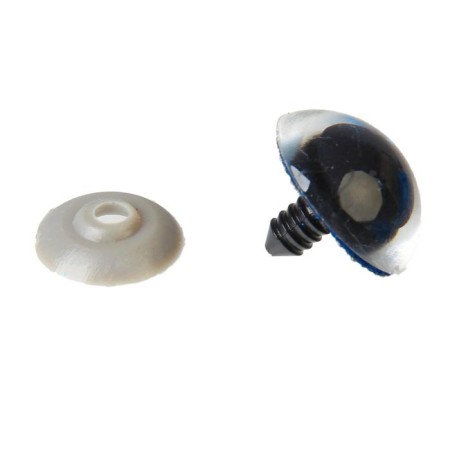 Rifle eyes with plugs, “sparkles” set of 18 pcs, size 1 pcs: 2.4 cm, blue color is blue-1
