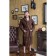 Male dressing gown with a hood, size 50, chocolate color, mahra