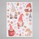 New Year sticker interior color "Dwarfs and snowflakes" 30x40 cm