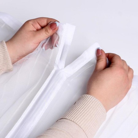 Antimosquito mesh for doors, 90 × 210 cm, on magnets, white color-8