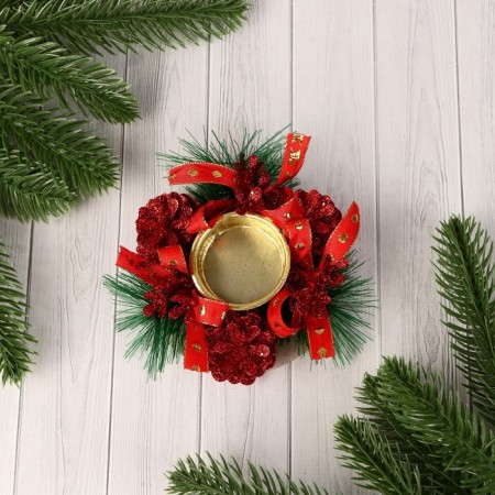 Summary for one candle "red" 10x4 cm d-4 cm-1