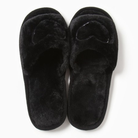Women's slippers with an open nose, size 40-41, black-4