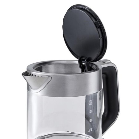Electric kettle KitFort KT-617, glass, 1.5 l, 2200 W, auto shutdown, silver-4